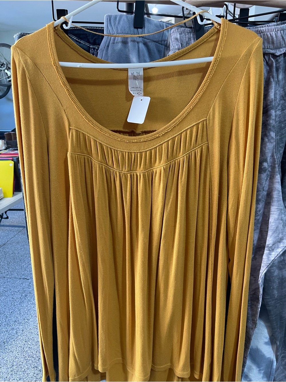 We The Free Mustard Yellow Long Sleeve Tunic